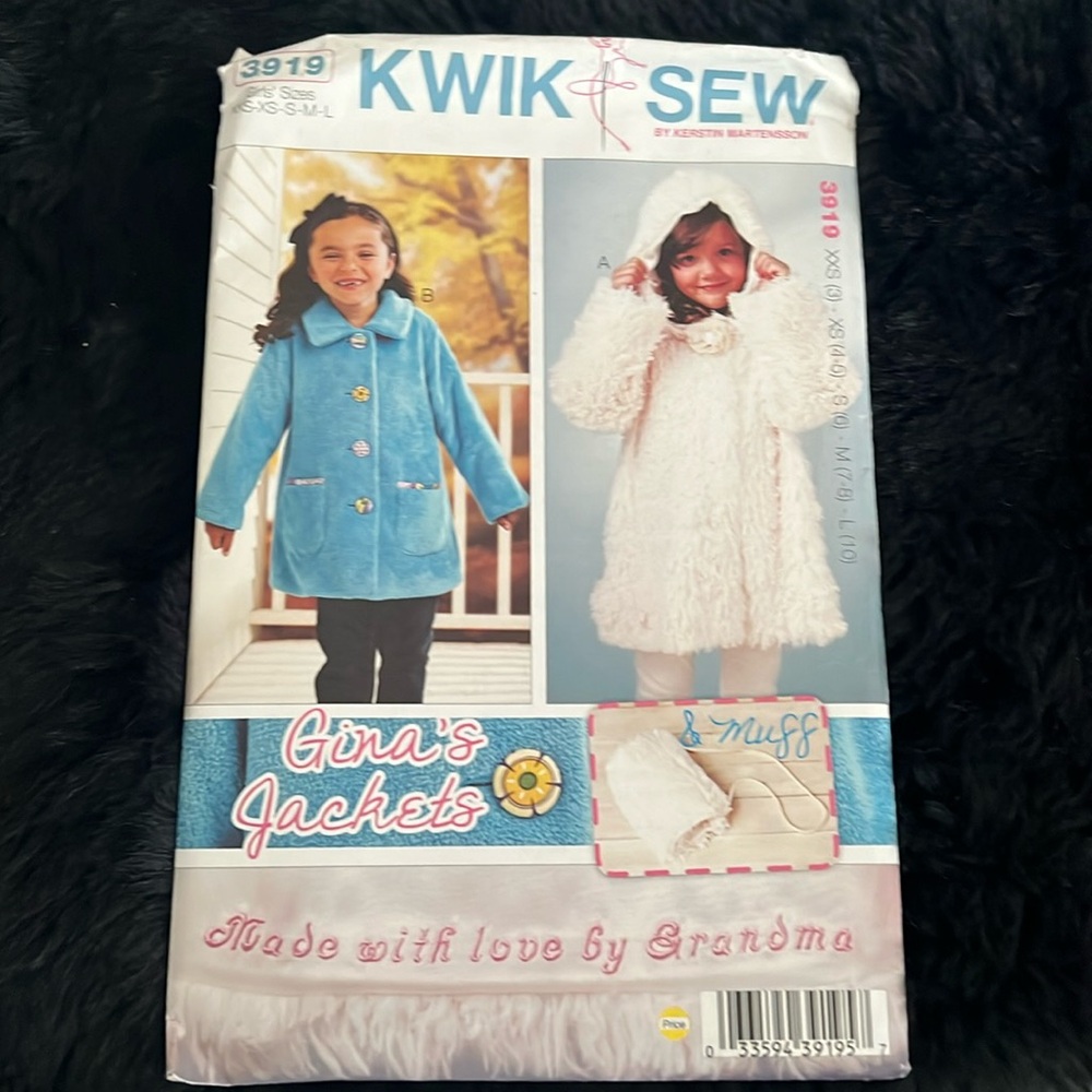 Kwik sew pattern 3919 girls jackets xxs to l